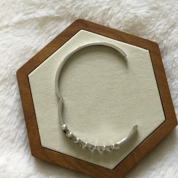 Silver Hearts with Vibrant Crystals Bangle - Picture 5 of 8